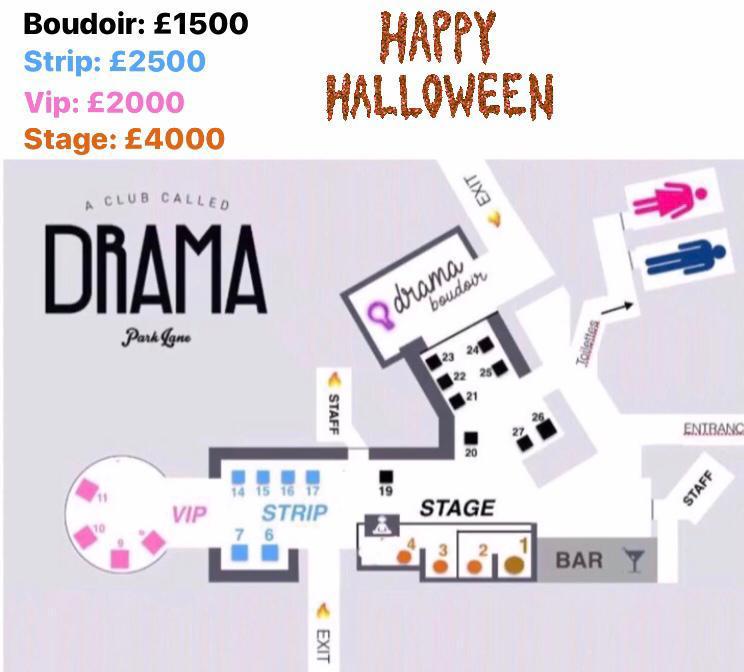 Drama Halloween Table Map
